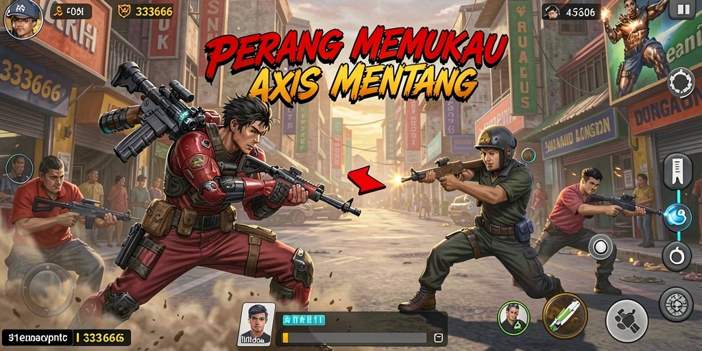 Tampilan gameplay seru dan penuh aksi di 333666.
