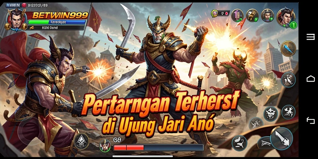 Gameplay seru BETWIN999 dengan pertarungan yang intens dan karakter beragam.