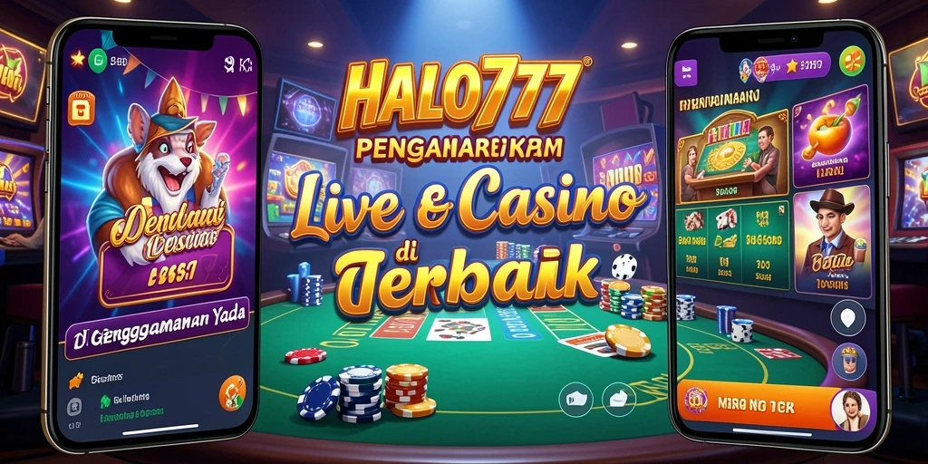 Tampilan utama HALO777 menampilkan sesi permainan Live Casino yang mendebarkan.