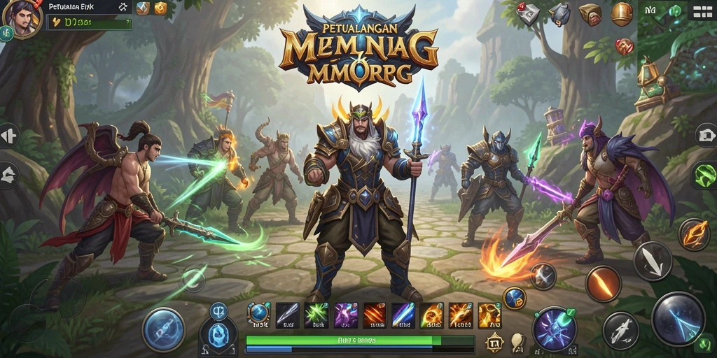 Screenshot gameplay yang menampilkan petualangan epik di IN22.