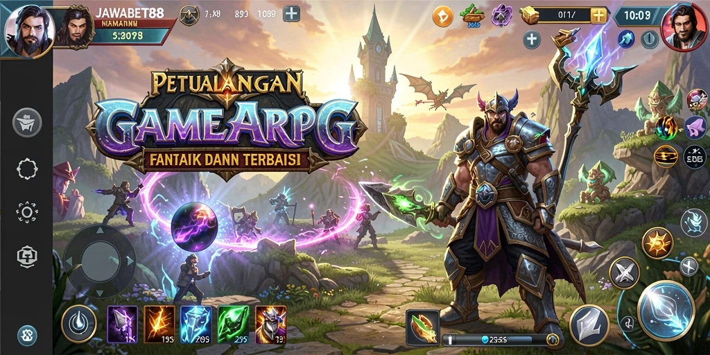 Screenshot tampilan gameplay ARPG JAWABET88 yang seru dan menantang.