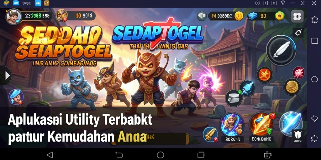 Screenshot aplikasi SEDAPTOGEL menampilkan antarmuka yang intuitif dan menarik.
