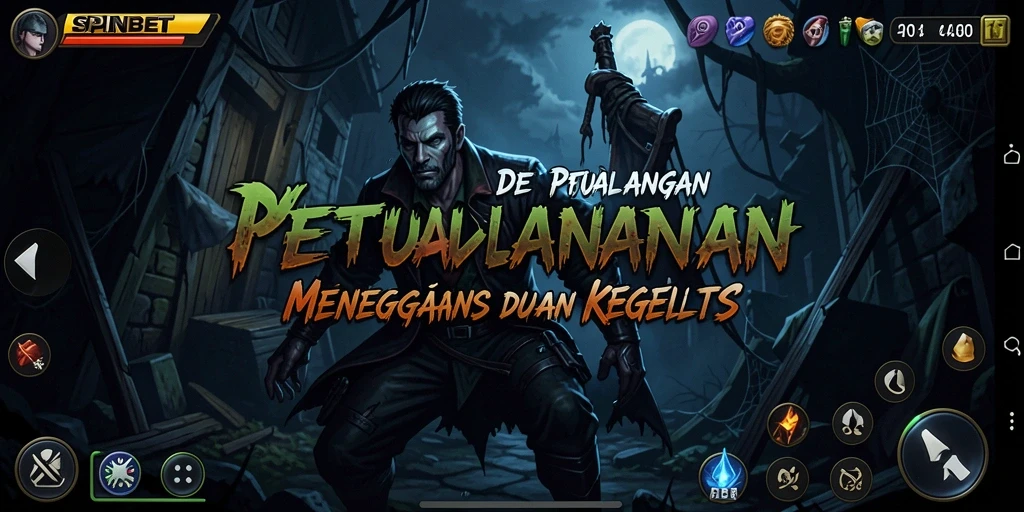 Gameplay menegangkan dan suasana mencekam dalam SPINBET.