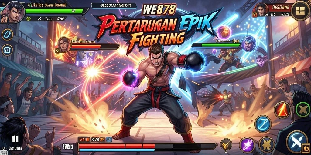 Tampilan gameplay spektakuler dari WE878 dalam pertarungan seru.